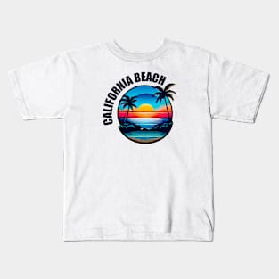 Califiria beach illustration Kids T-Shirt